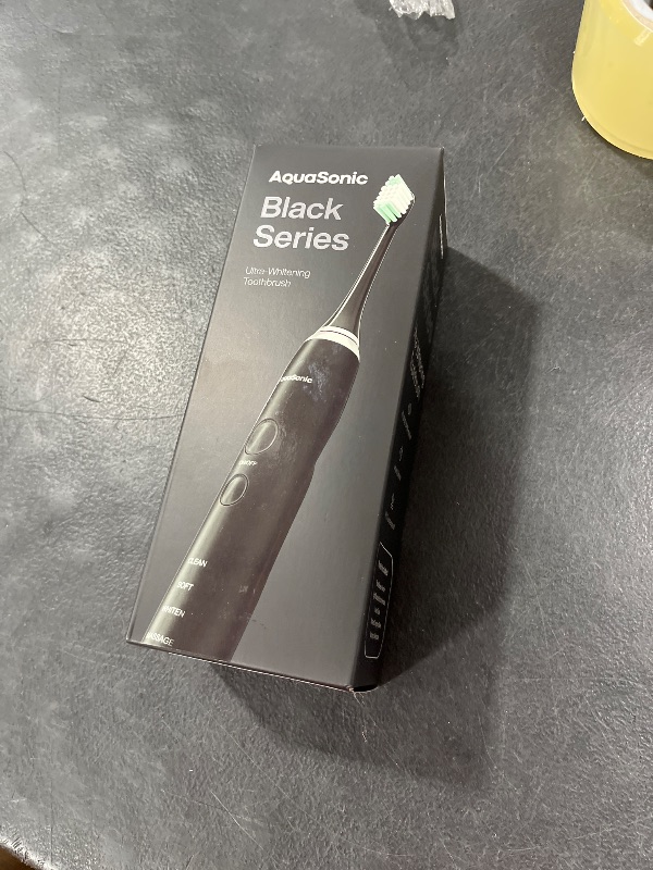 Photo 1 of Aquasonic Black Series Ultra Whitening Toothbrush – ADA Accepted Electric Toothbrush- 8 Brush Heads & Travel Case – 40,000 VPM Electric Motor & Wireless Charging - 4 Modes w Smart Timer