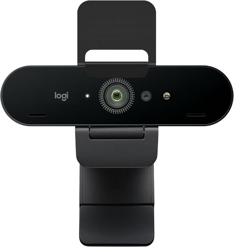 View 1 of Logitech Brio PRO X 4K Webcam, Ultra 4K HD Video Calling, Noise-Canceling mic, HD Auto Light Correction, Adjustable Field of View, Microsoft Teams, Zoom, Google Voice, PC/Mac/Laptop/MacBook/Tablet