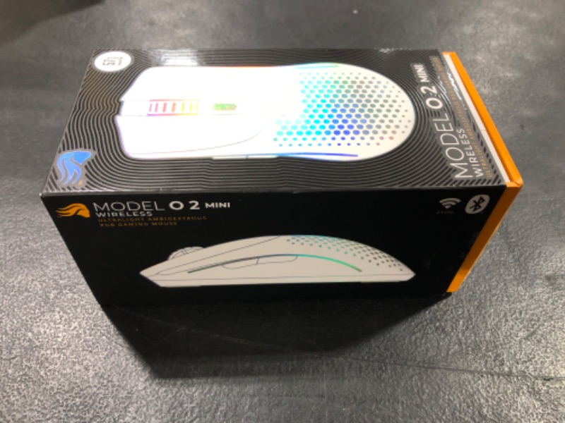 Photo 1 of Glorious Model O 2 Mini Wireless Gaming Mouse: Superlight 57g, up to 210hr Battery, Dual Wireless 2.4GHz and Bluetooth 5.2, 26K Optical Sensor, 80M Clicks, 6 Programmable Buttons, FPS Mouse, White