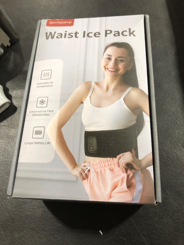 Photo 1 of Comfytemp Auto Air Compression Cold Therapy with Large Back Brace & Ice Bag, FSA HSA Eligible, Reusable Cryotherapy Lumbar Ice Cold Wrap for Lower Back Pain Relief, Sciatica, Injuries, Herniated Disc