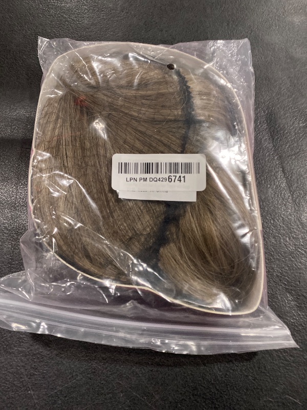 Photo 1 of Fine Plus 12 Inch Hair Topper Layered Synthetic Hair Toppers for Women with Thinning Hair Ash Light Brown with Highlights Hair Toppers for Thin Hair Fiber Wiglets Ladies Hair Topper with Bangs