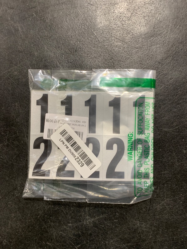 Photo 1 of 2 inch Self Adhesive Numbers for Mailbox, House Numbers, Reflective Mailbox Number, Trash Cans Number, for Outside, 300 PCS (Black/White)