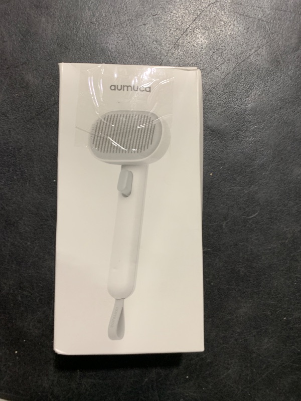 Photo 1 of aumuca Cat Brush for Shedding, Cat Brushes for Indoor Cats, Cat Brush for Long or Short Haired Cats, Cat Hair Brush Cat Grooming Deshedding Brush for Dog Kitten Horse Massage Removes Loose Fur, White