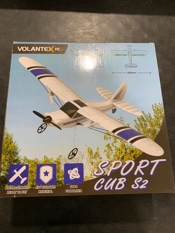 Photo 1 of VOLANTEXRC RC Plane 2 Channel Trainer Airplane Sport Cub Remote Control Aircraft Toys Ready to Fly with Gyro Easy to Fly & 2.4GHz Radio Controlled for Kids & Beginner (762-2 Red)
