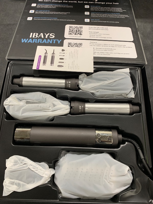 Photo 1 of IBAYS Hair Dryer Brush 6 in 1 Professional Hot Air Styler, 110,000 RPM High-Speed Negative Ionic Hair Dryer, Auto Wrap Curler Frizz-Free Blow Dryer Brush for Curling Volumizing Straightening Styling