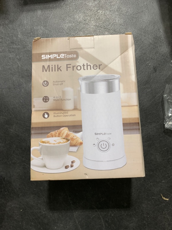 Photo 1 of SIMPLETASTE Milk Frother, 4-in-1 Electric Milk Steamer, Automatic Warm and Cold Foam Maker and Milk Warmer for Latte, Cappuccinos, Macchiato