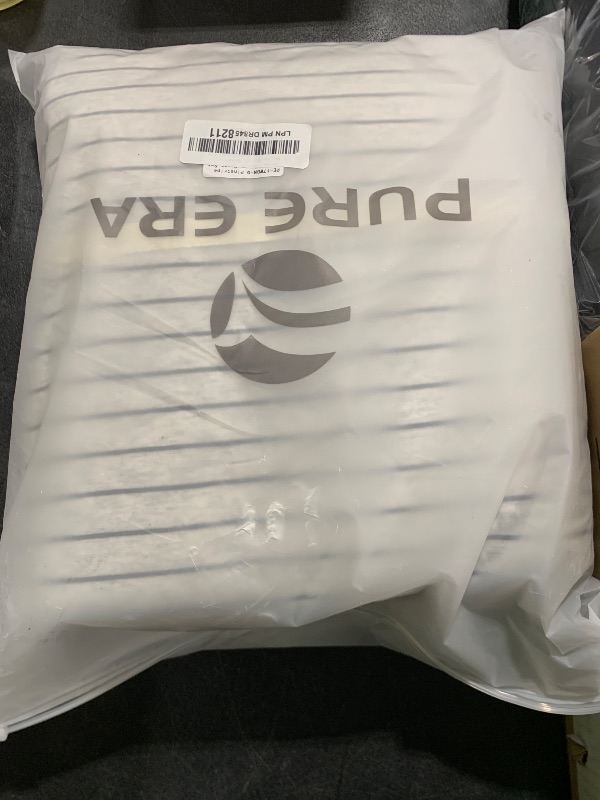 Photo 1 of PURE ERA Jersey Knit Duvet Cover Set 100% T-Shirt Heather Cotton Super Soft Comfy Classic Striped Design, with Zipper Closure, Heather White & Black Pinstripe, Queen