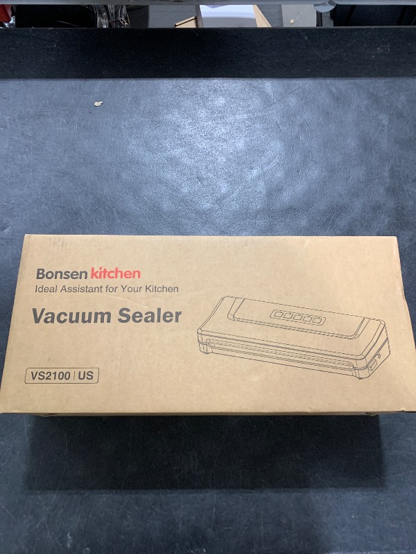 Photo 1 of [Updated 2025] Bonsenkitchen Vacuum Sealer Machine + 40 Vacuum Bags, Fast-Compact/Multi-Functional Food Vacuum Sealer with External Vacuum System, Silver