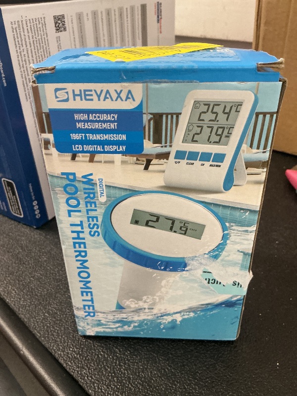Photo 1 of Wireless Pool Thermometer, Floating Easy Read, IPX8 Waterproof Digital Thermometer for Swimming Pool,Hot Tubs, SPA, Aquarium (Blue)