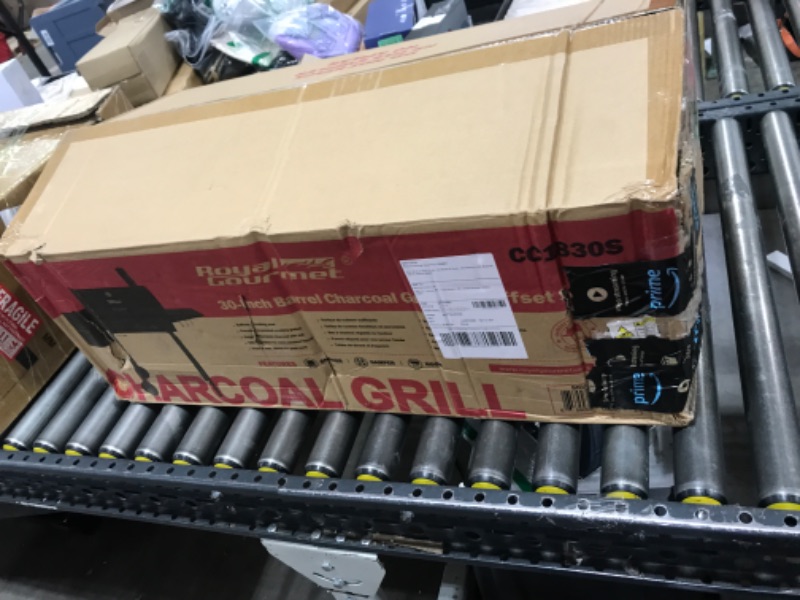 Photo 1 of Royal Gourmet CC1830S 30" BBQ Charcoal Grill and Offset Smoker | 811 Square Inch cooking surface, Outdoor for Camping | Black