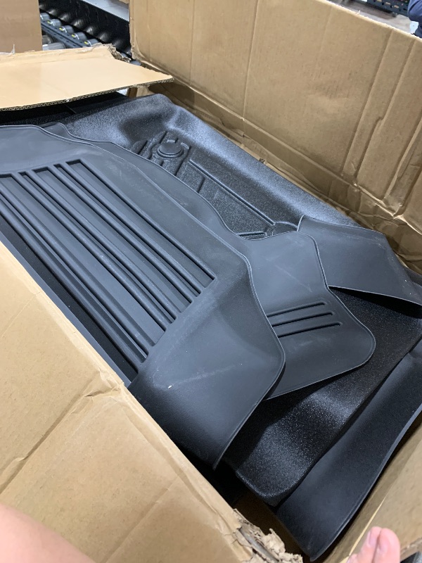 Photo 1 of Mixsuper Liner Floor Mats Bed Mat for 2024-2025 Silverado EV WT, Only for 5.9 Ft Bed, All Weather Truck Bed Liner and 2 Row Floor Liners Set Black
