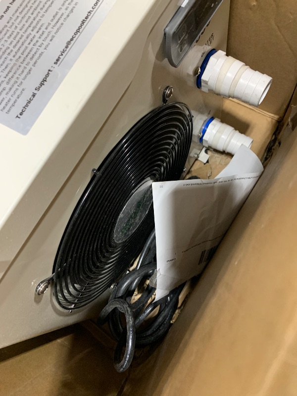 Photo 1 of ECOPOOLTECH Swimming Pool Heaters EU30, Max 11568BTU Electric Heat Pump for Above Ground Pools Up to 2000 gallons, Fits 5/6/9ft Spa/Pools, 110V~120V/60Hz