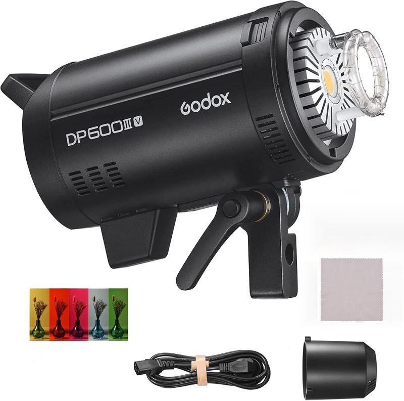 Photo 1 of Godox DP600III-V Upgraded Studio Flash Light 600Ws Power GN106 5600±200K Strobe Lighting Built-in 2.4G Wireless X System Bowens Mount Photography Flashes for Wedding Fashion Advertising Photography