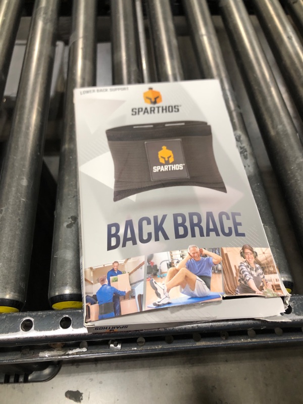 Photo 1 of Sparthos Back Brace for Lower Back Pain - Immediate Relief from Sciatica, Herniated Disc, Scoliosis - Breathable Design With Lumbar Support Pad - For Home & Lifting At Work, For Men & Women - (Medium)