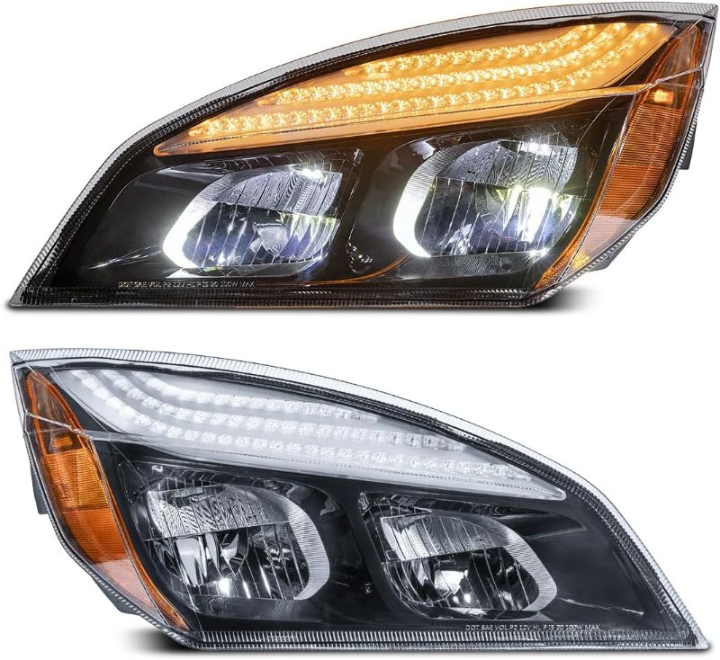 Photo 1 of FV Freightliner Cascadia Headlights 2018-2024, DOT Certified LED Headlights, OEM Replacement with Waterproof Design & Anti-Fog Lens, Compatible with Freightliner Cascadia Models
