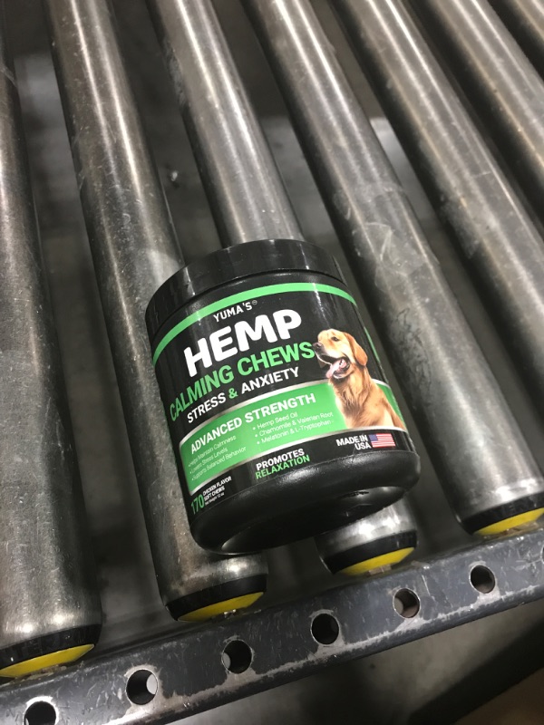 Photo 1 of YUMA'S Hemp Calming Chews for Dogs - Advanced Dog Calming Chews - 170 Chews - Anxiety Relief Treats - Separation Aid, Barking, Stress Relief, Thunderstorms - Melatonin - Hemp Oil - Made in USA