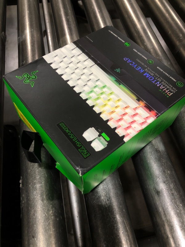 Photo 1 of Razer Phantom Keycap Upgrade Set: Unique Stealth Design - Translucent Sides - Bottom-Lasered Legends - Keycap Removal Tools & Stablizers - Universal Compatiability - White