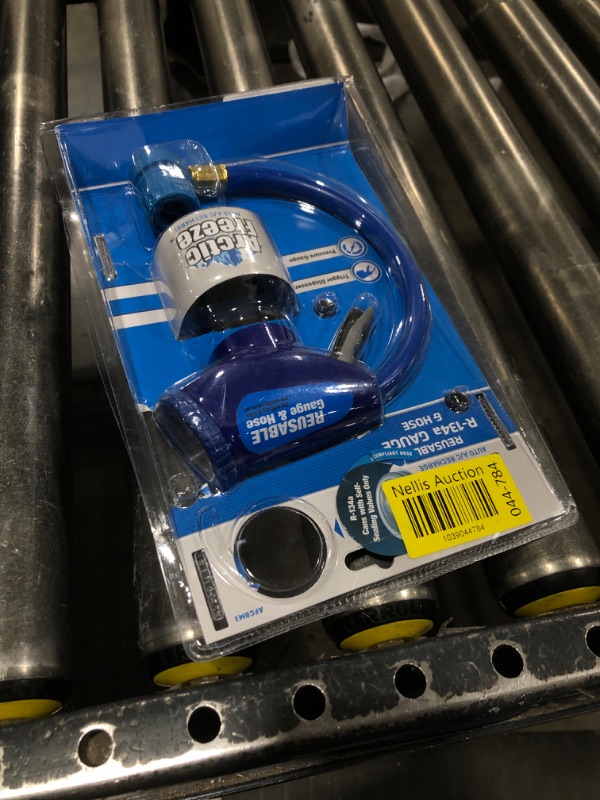 Photo 1 of InterDynamics Arctic Freeze Car Air Conditioner Refrigerant Gauge and Hose, Reusable AC Recharge Kit Compatible with R-134A Cans with Self Sealing Valves, InterDynamics
