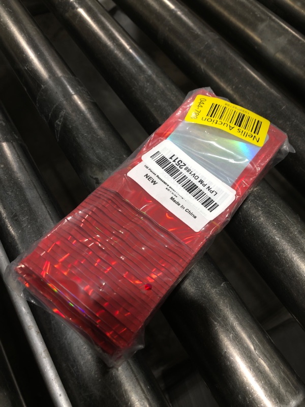 Photo 1 of 100 Pieces Resealable Mylar Bags, Small Holographic Packaging Bags, Smell Proof Mylar Bags for Food Storage/Jewelry/Eyelash for Small Business (Red, 3x4.7 Inch)