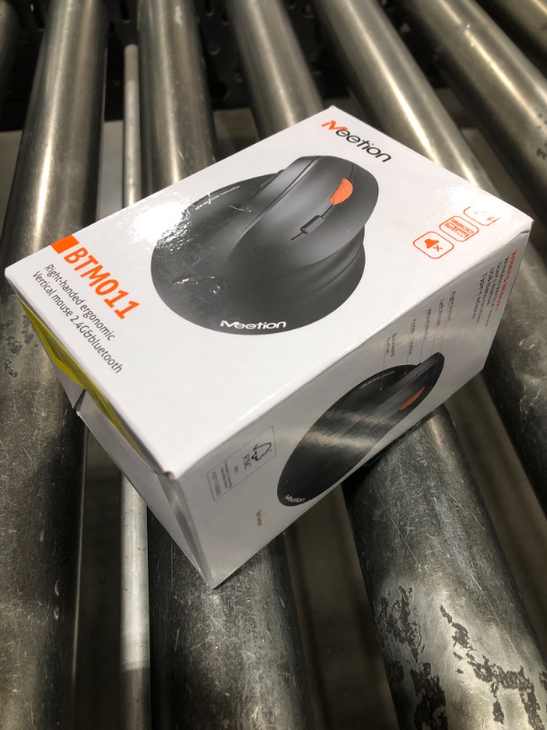 Photo 1 of MEETION Ergonomic Mouse, Wireless Bluetooth Vertical Mouse with 3 Multi-Device for Bluetooth(5.3*2) & USB-A to USB-C Adapter, 4 DPI 1200-3200 Ergo Mice for Mac/Windows/PC/Laptop/Computer(Large Hands)