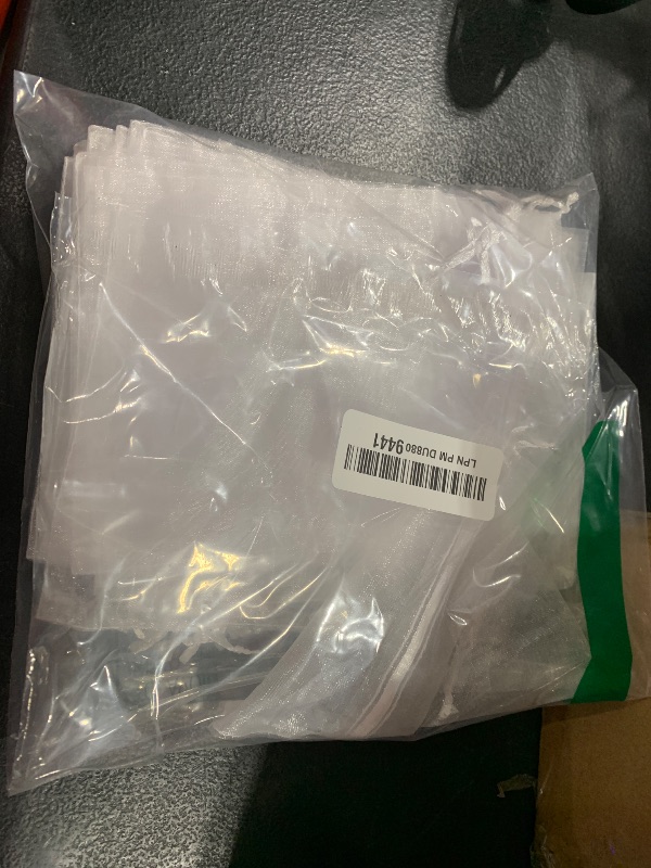 Photo 1 of Bezall 50Pcs 5x7 Inch White Organza Bags with Drawstring, Sheer Jewelry Candy Pouch Christmas Wedding Party Favor Gift Bags