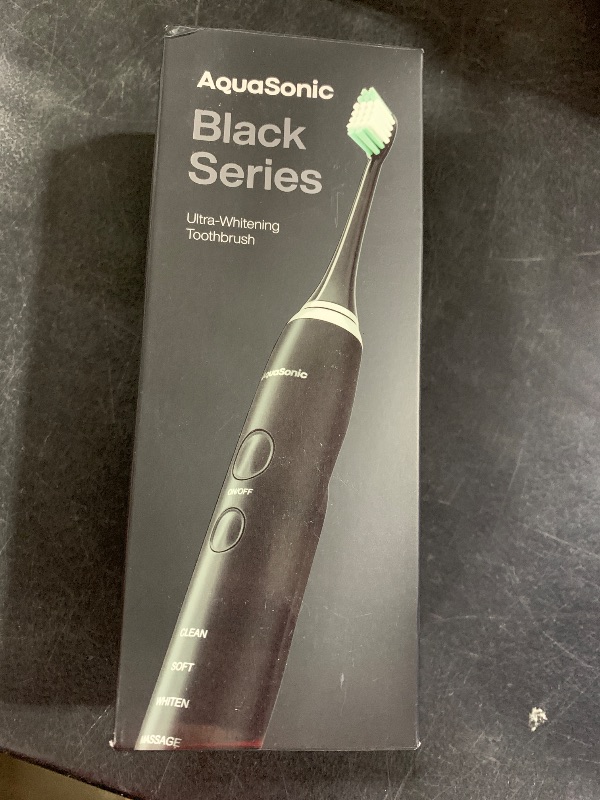 Photo 1 of Aquasonic Black Series Ultra Whitening Toothbrush – ADA Accepted Electric Toothbrush- 8 Brush Heads & Travel Case – 40,000 VPM Electric Motor & Wireless Charging - 4 Modes w Smart Timer
