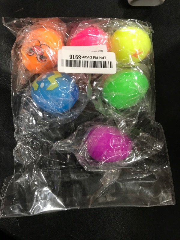 Photo 1 of QINGQIU 6 Pack Printed Stress Balls Easter Eggs Squishy Stress Relief Toys for Kids Boys Girls Toddlers Easter Basket Stuffers Gifts Party Favors
