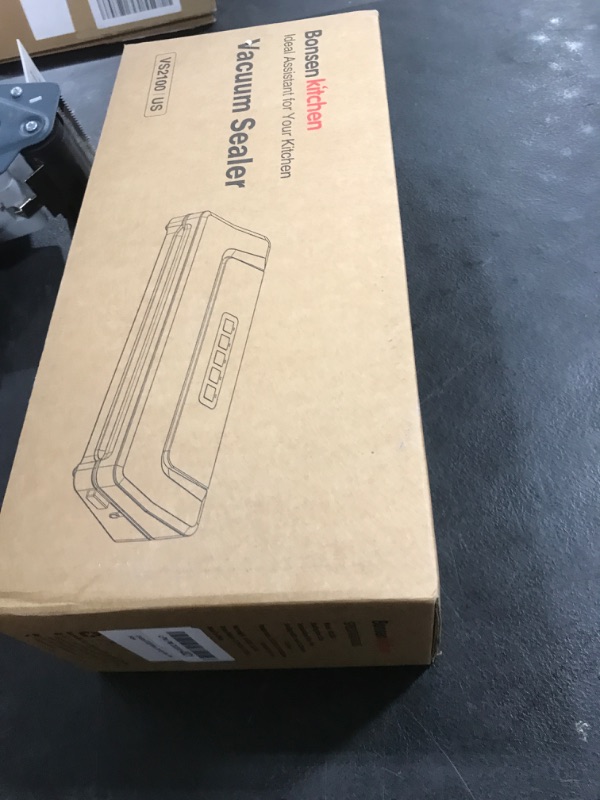 Photo 1 of [Updated 2025] Bonsenkitchen Vacuum Sealer Machine + 40 Vacuum Bags, Fast-Compact/Multi-Functional Food Vacuum Sealer with External Vacuum System, Silver