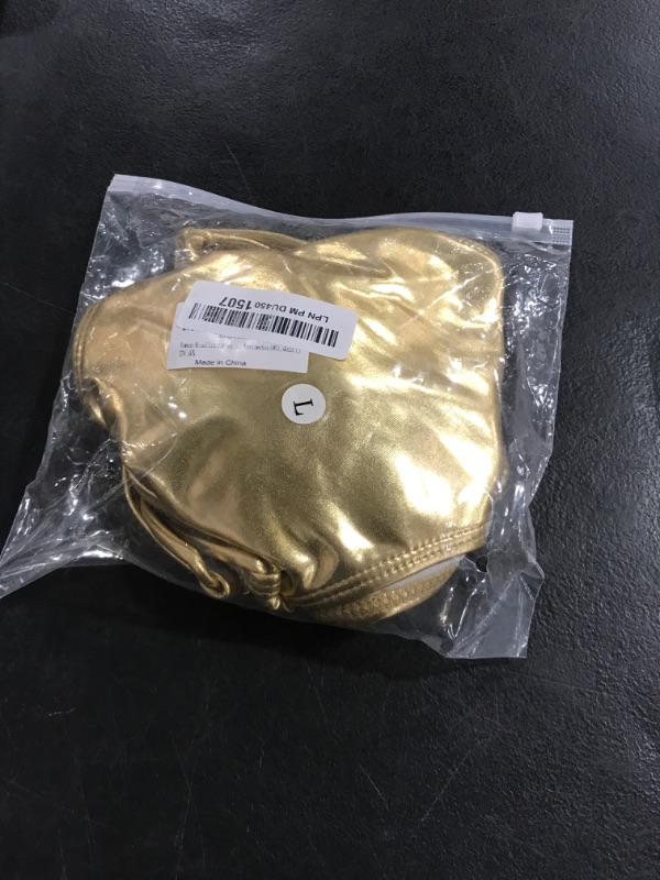 Photo 1 of Women Metallic Bikini Swim Sexy Gold Swimsuit Triangle Top and Bottom Set(051,Gold,L)
