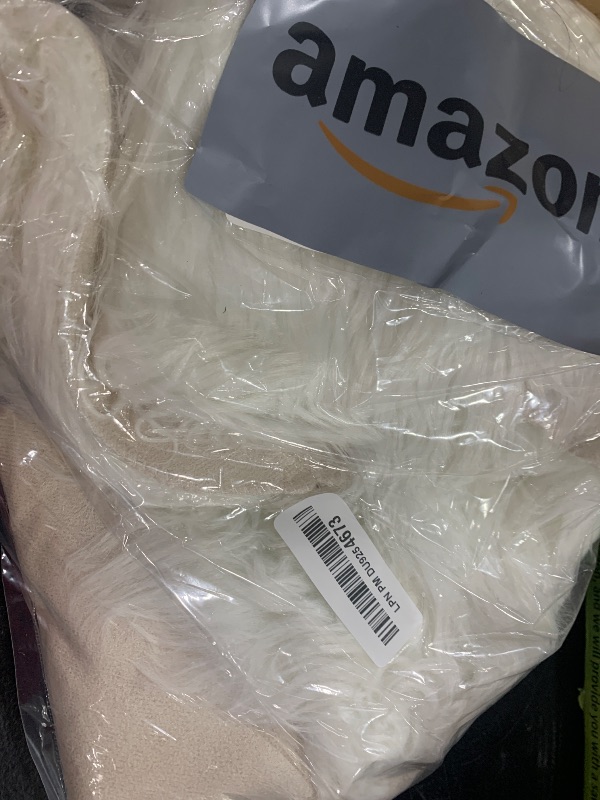 Photo 1 of Ashler Faux Fur Rug, Fluffy White Small Sheepskin Rug, Ultra Soft 2x3 Ft Mat, Machine Washable Shag Mats, Nursery Throw for Bed, Living, Kids Room