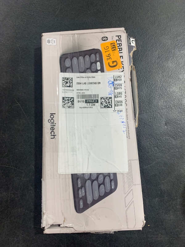 Photo 1 of Logitech Pebble Keys 2 K380s, Multi-Device Bluetooth Wireless Keyboard with Customizable Shortcuts, Slim and Portable, Easy-Switch for Windows, macOS, iPadOS, Android, Chrome OS - Tonal Graphite