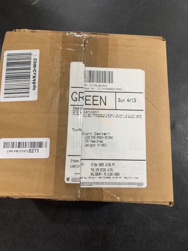 Photo 1 of ECODECO Palm Leaf Compostable Plates - 10 pcs - 8.5 Inch Large 40 Oz Serving Bowl - Disposable Eco Friendly Like Bamboo Party Plates