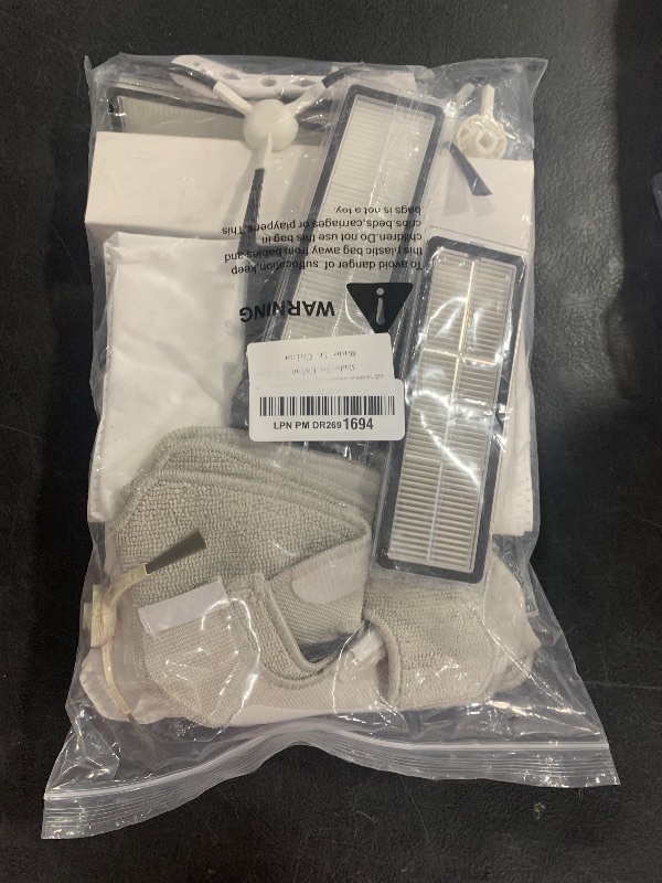 Photo 1 of dreame Replacement Accessories Parts Compatible with L10s Ultra, Auxiliary Cleaning Kit, Accessories Kit Includes 1 Main Brush, 2 Side Brushes, 2 Filters, 2 Dust Bags, 6 Mop Cloths
