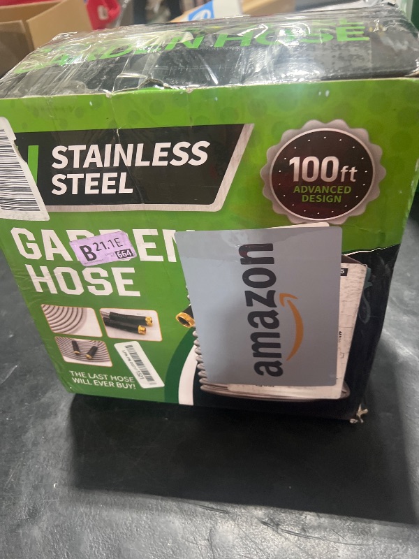 Photo 1 of Advinski Garden Hose 100FT, Water Hose with 10 Function Nozzle, Garden Hose Metal with Leak-proof Connectors, No-Kink, Lightweight, Puncture-proof, Pet-proof, Sturdy, 550PSI, Hose for Outdoor, Yard