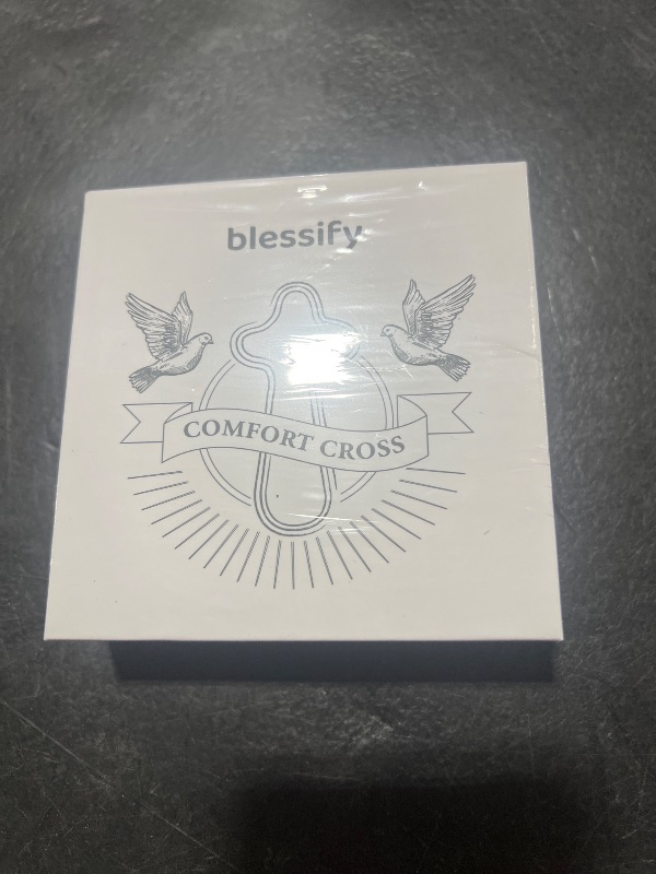 Photo 1 of Blessify Olive Wood Comfort Hand Cross With Pouch and Gift Box - Fine Prayer Holding Wooden Cross 
