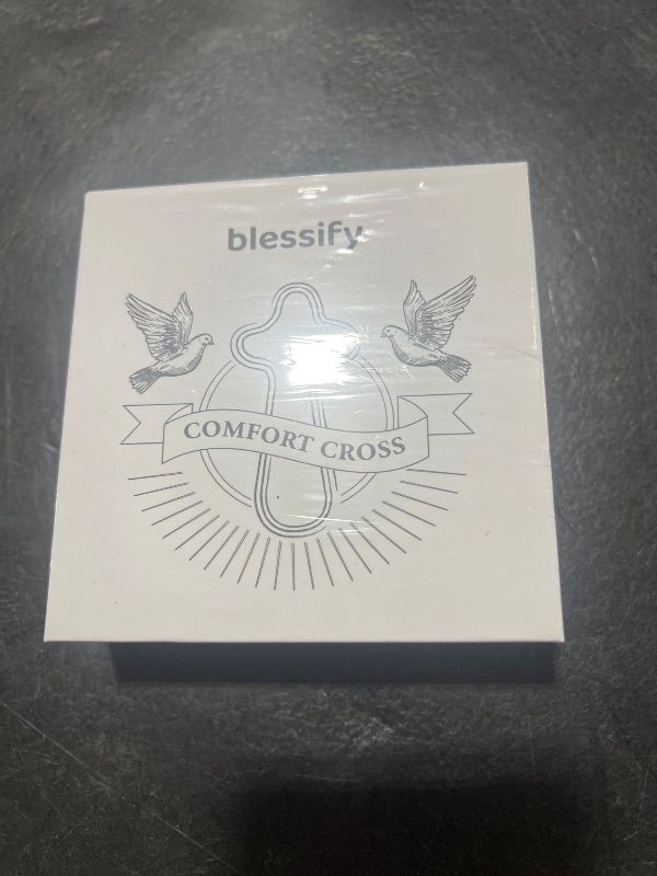 Photo 1 of Blessify Olive Wood Comfort Hand Cross With Pouch and Gift Box - Fine Prayer Holding Wooden Cross 