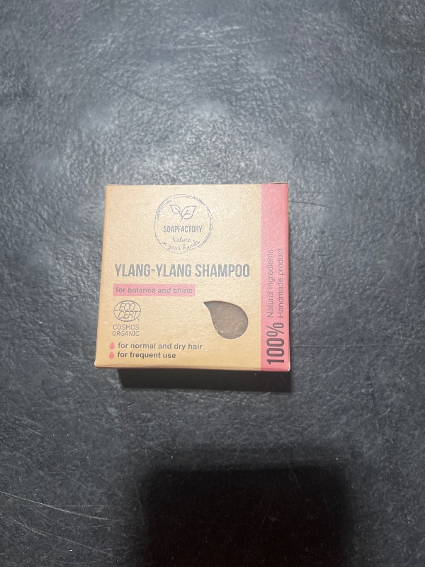 Photo 1 of SoapFactory Organic Solid Shampoo Bar for Dry Hair, Hair Soap with Ylang Ylang and Lavender, 100% Natural Certified, Vegan, Handmade, 3 ounce