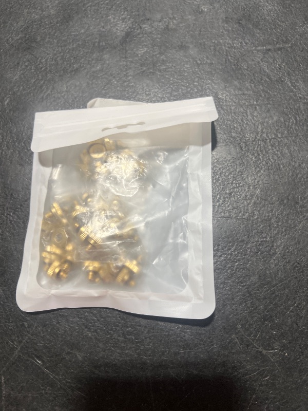 Photo 1 of 40Pcs CozyCabin Brass Misting Nozzles Misting Water Mister Nozzle for Garden, Patio, Greenhouse, Outdoor Cooling Mister System 0.016" Orifice (0.4mm) Thread UNC 10/24