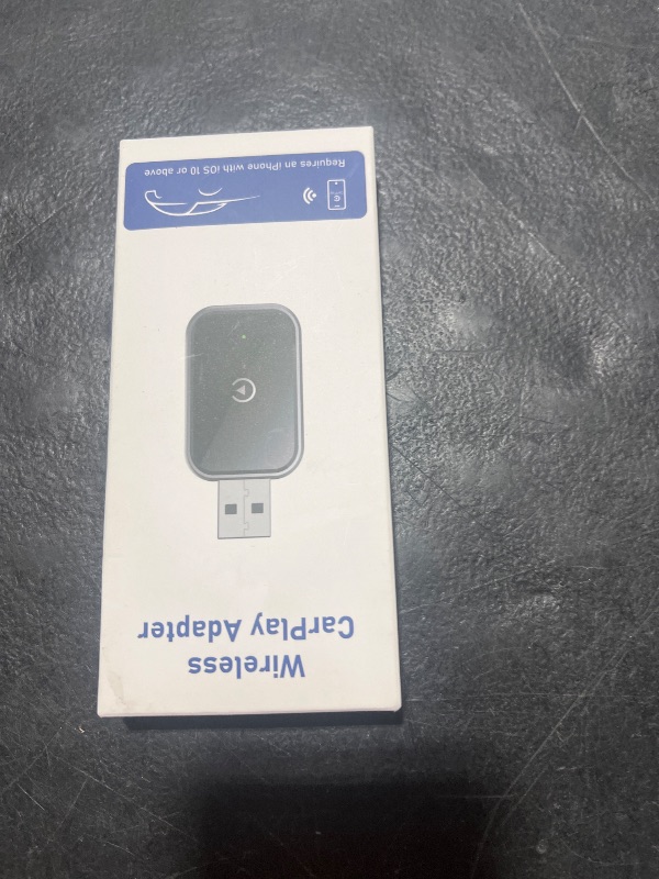 Photo 1 of Wireless CarPlay Adapter for iPhone, Convert Wired to Wireless Apple CarPlay Adapter, Mini Size with Extension Cable USB & USB-C/Type-C, Stable Control & No Delay, Black