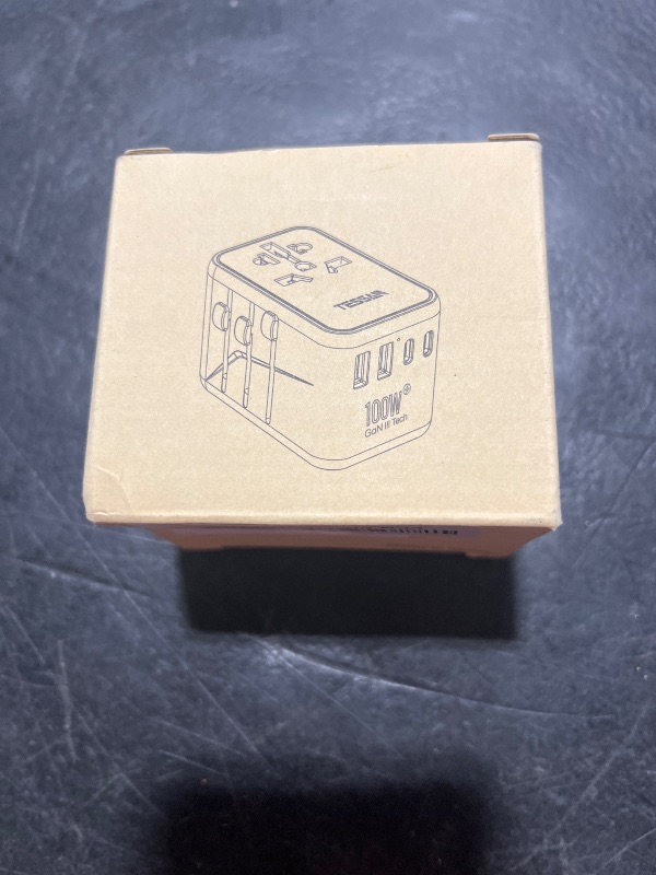 Photo 1 of 100W GaN Universal Travel Adapter, TESSAN International Power Adapter with 5 USB(3 USB C) Charging Ports, Worldwide Outlet for US to European Europe UK AUS Ireland(Type C/G/A/I)