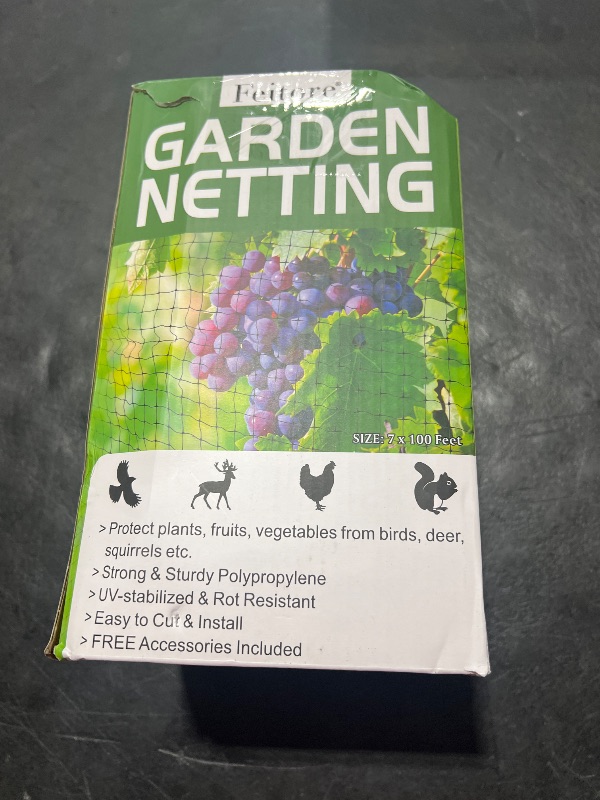 Photo 1 of Feitore Deer Fence Netting, 7 x 100 Feet Anti Bird Deer Protection Net Reusable Protective Garden Netting for Plants Fruit Trees Vegetables Against Birds and Other Animals
