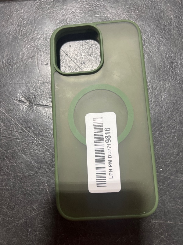 Photo 1 of SUPFINE Magnetic for iPhone 16 Pro Max Case (Compatible with MagSafe) (10 FT Military Grade Drop Protection) Slim Translucent Matte Shockproof with Anti-Fingerprint Phone Case, Cangling Green