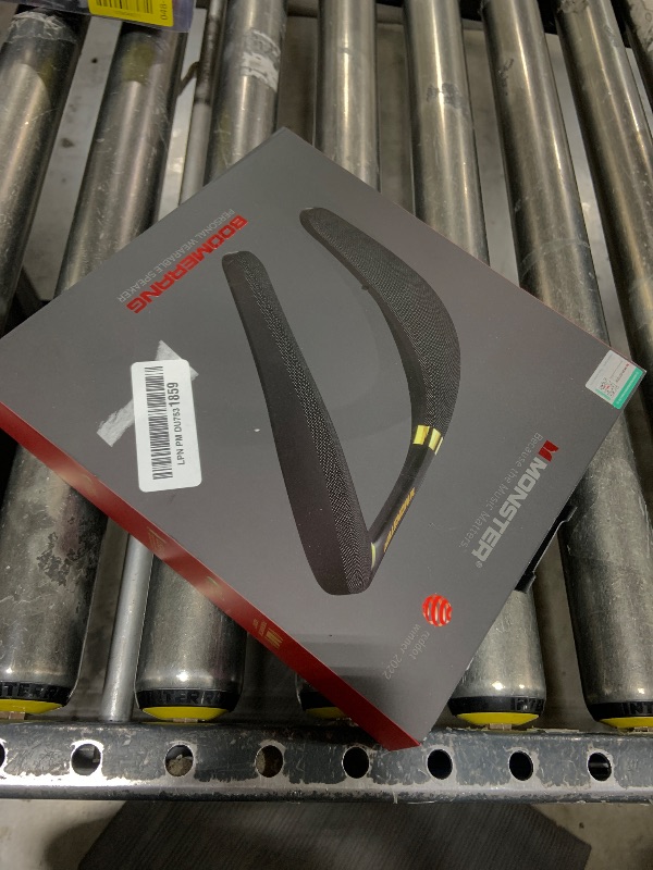 Photo 1 of Monster Boomerang Neckband Bluetooth Speaker, Neck Wireless Wearable Speaker with 12H Playtime, True 3D Stereo Sound, Portable Soundwear, IPX7 Waterproof, for Home Sport Outdoor