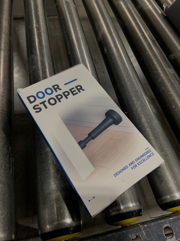Photo 1 of 6PCS Spring Door Stoppers for Wall - 4.33 Inch Aluminum Door Stops, Matte Black Door Stoppers for Bottom of Door, Doorstops for Inside Door with Silicone Tip, Screw & Adhesive Installation