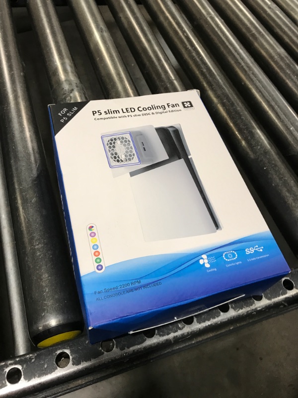 Photo 1 of Cooling Fan for PS5 Slim, with Adjustable Cooler Fan RGB LED Lights and 2 USB HUB for PS5 Slim Digital and Disc