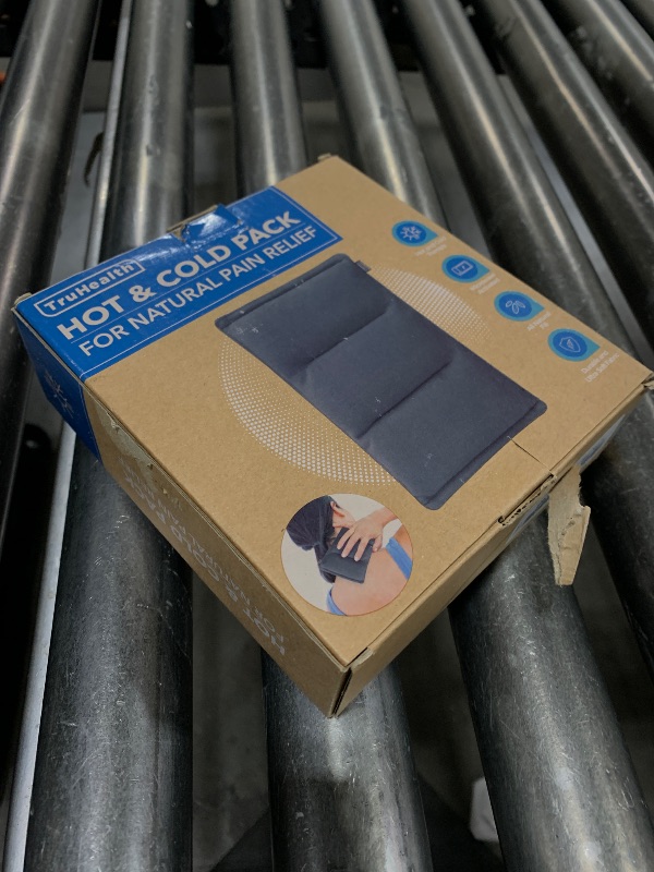 Photo 1 of TruHealth Weighted Microwavable Heating Pad - FSA HSA Approved, Soft Plush Cover Filled w/Natural Unscented Flaxseed for Moist Heat or Cooling (Small, Grey)
