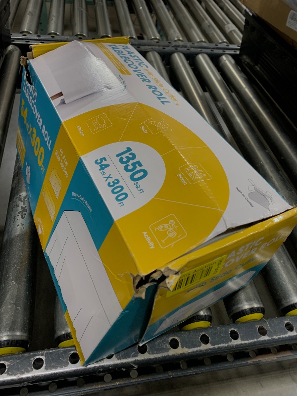 Photo 1 of PLASTIC TABLECOVER ROLL WITH SLIDE CUTTER 