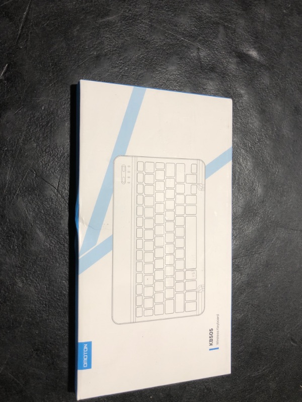 Photo 1 of OMOTON Bluetooth Keyboard, Wireless Rechargeable Keyboard for iPad, iPad Pro, iPad Mini, iPad Air with Illuminated LED (White)