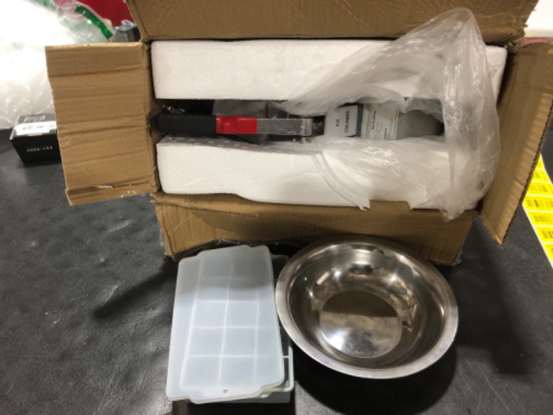 Photo 1 of Reespring Shaved Ice Machine Snow Cone Machine Ice Crusher with Stainless Steel Blade Kitchen Electric for Shaved Ice and Snow Cone (300W 2000r/min) Also Comes with a Free Ice Pick and Ice Cube Tray