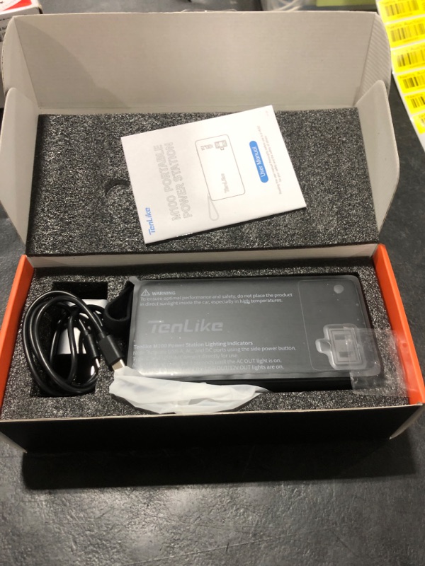 Photo 1 of Portable Power Station 99.9Wh Power Bank for Camping Essentials Small Electric Generator Large Lithium Battery with 110V 120W AC Plug in Output 60W Type-C Laptop Home Backup Outdoor Emergency, Black